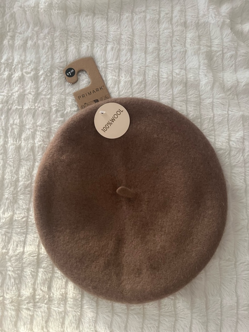 NWT Primark 100% Wool Brown Beret